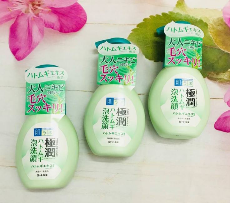 Hada Labo Gokujyun Hatomugi Bubble Face Wash – Sữa rửa mặt tạo bọt da dầu mụn