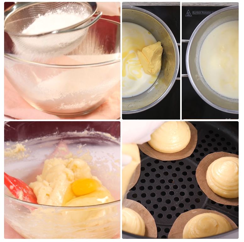 Cách làm bánh Su kem bằng nồi chiên không 3