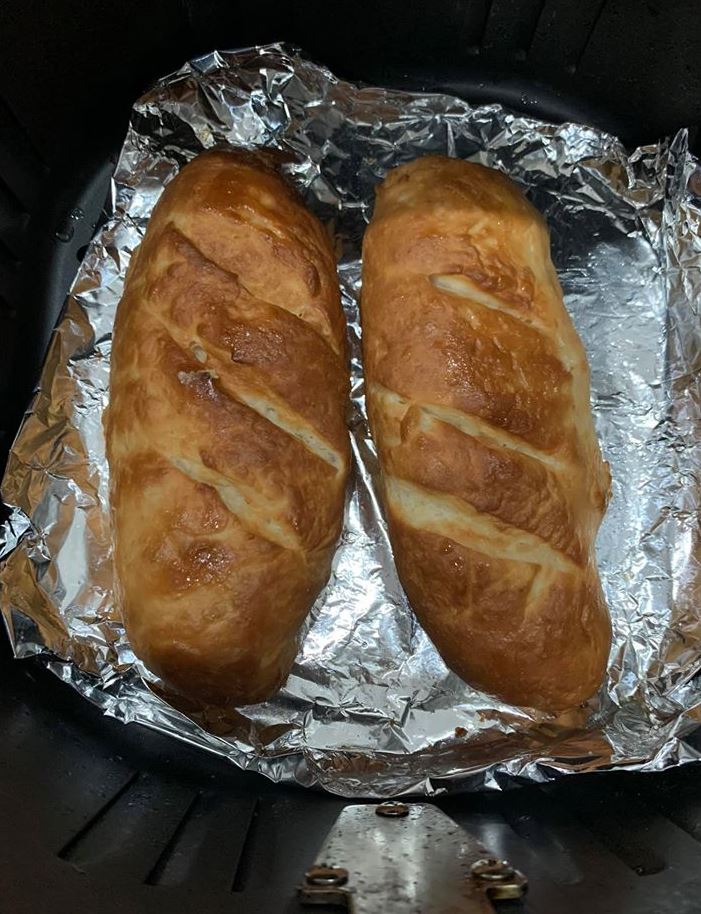 Cách nướng bánh mì bằng nồi chiên không dầu 9