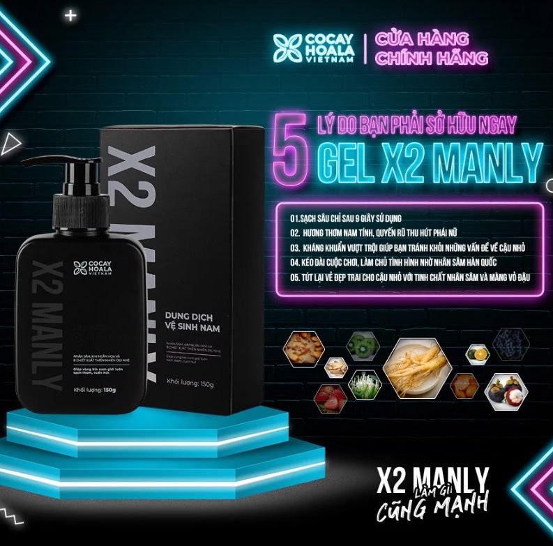 Dung dịch vệ sinh nam X2 Manly 3